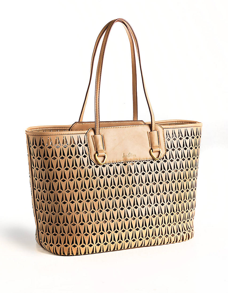 Sam Edelman Marina Perforated Tote Bag in Khaki (vachetta) | Lyst