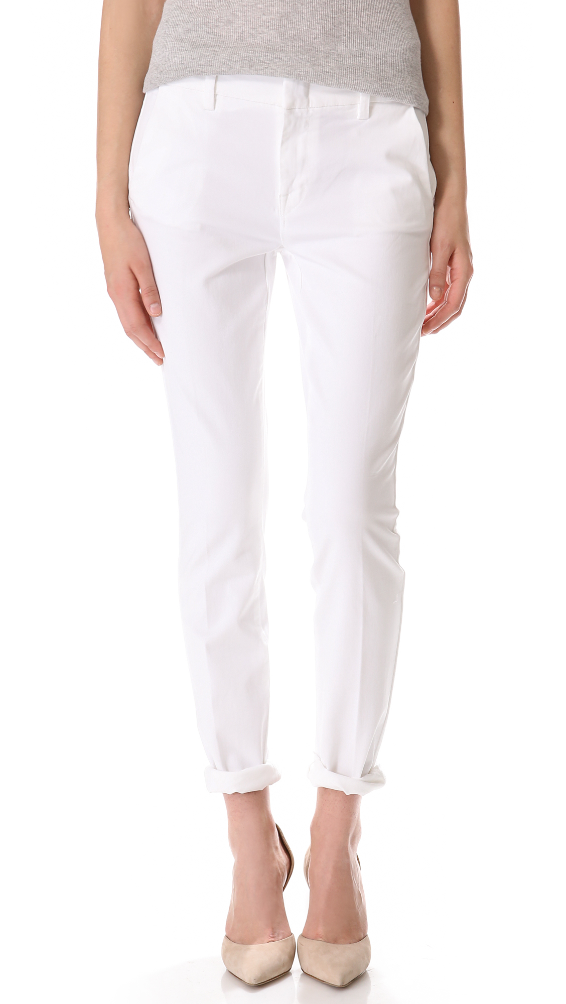 Lyst - Vince Creased Chino Pants in White
