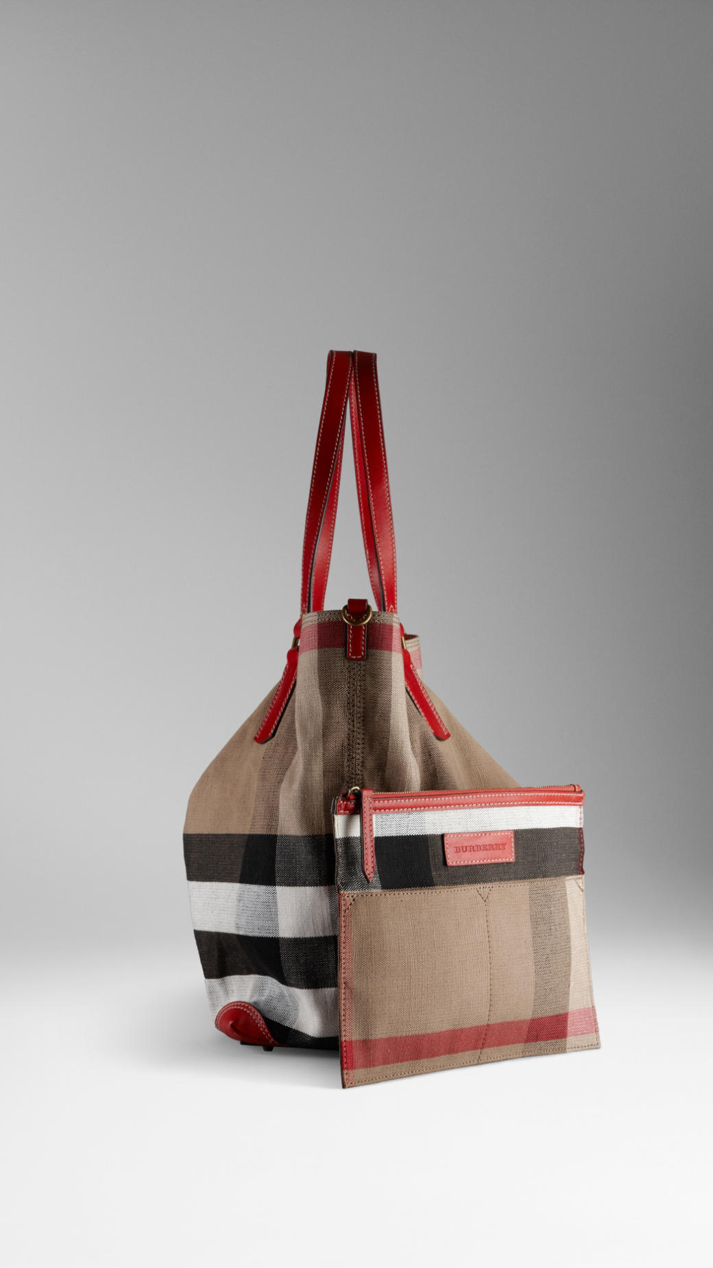 Lyst - Burberry Large Check Canvas Tote Bag