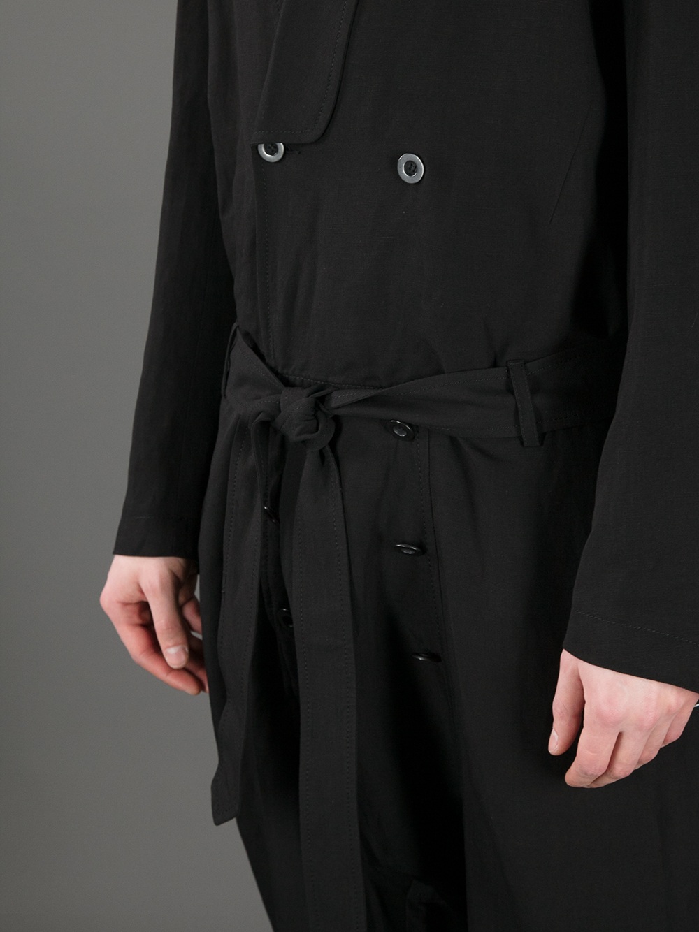 Lyst - Tom Rebl Belted Tie Jumpsuit in Black for Men