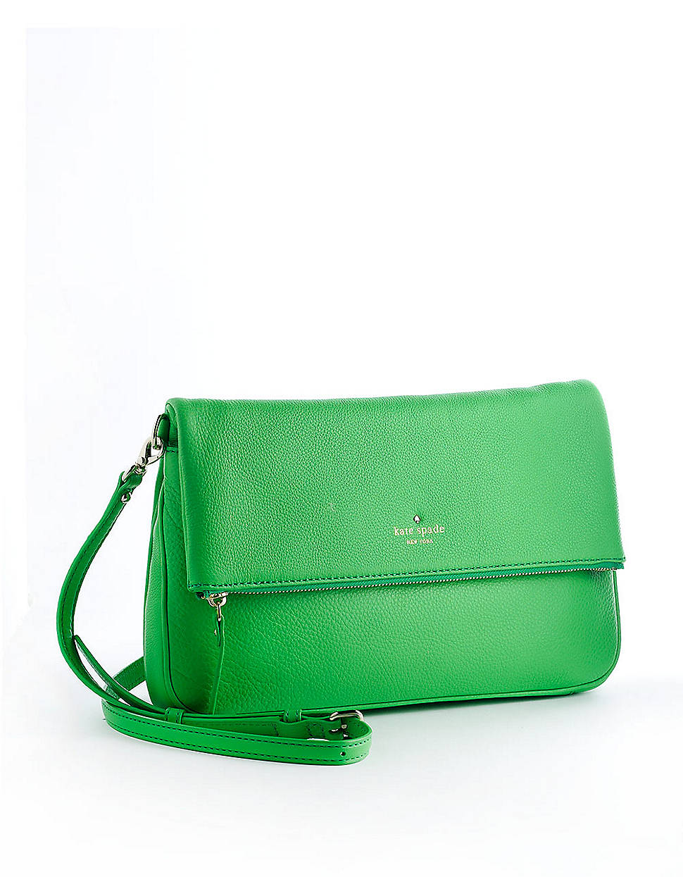 Kate Spade Clarke Leather Messenger Bag in Green - Lyst