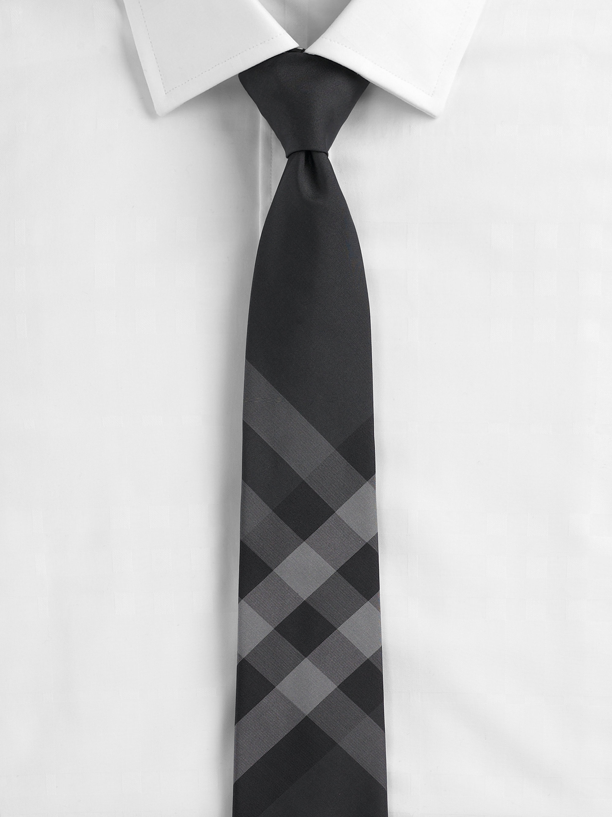 white burberry tie