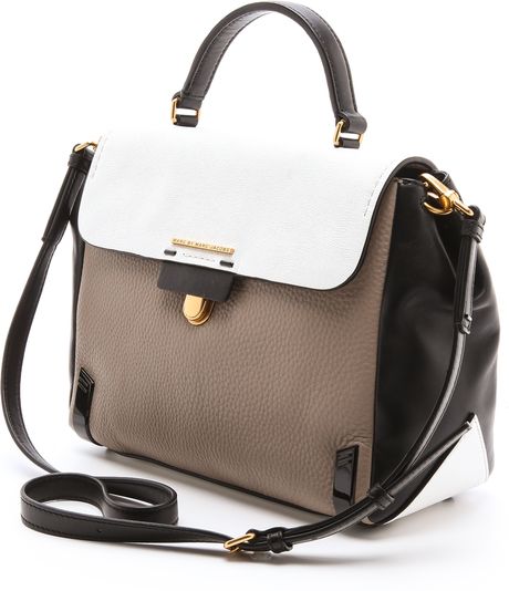 Marc By Marc Jacobs Sheltered Island Colorblock Top Handle Bag in Brown ...