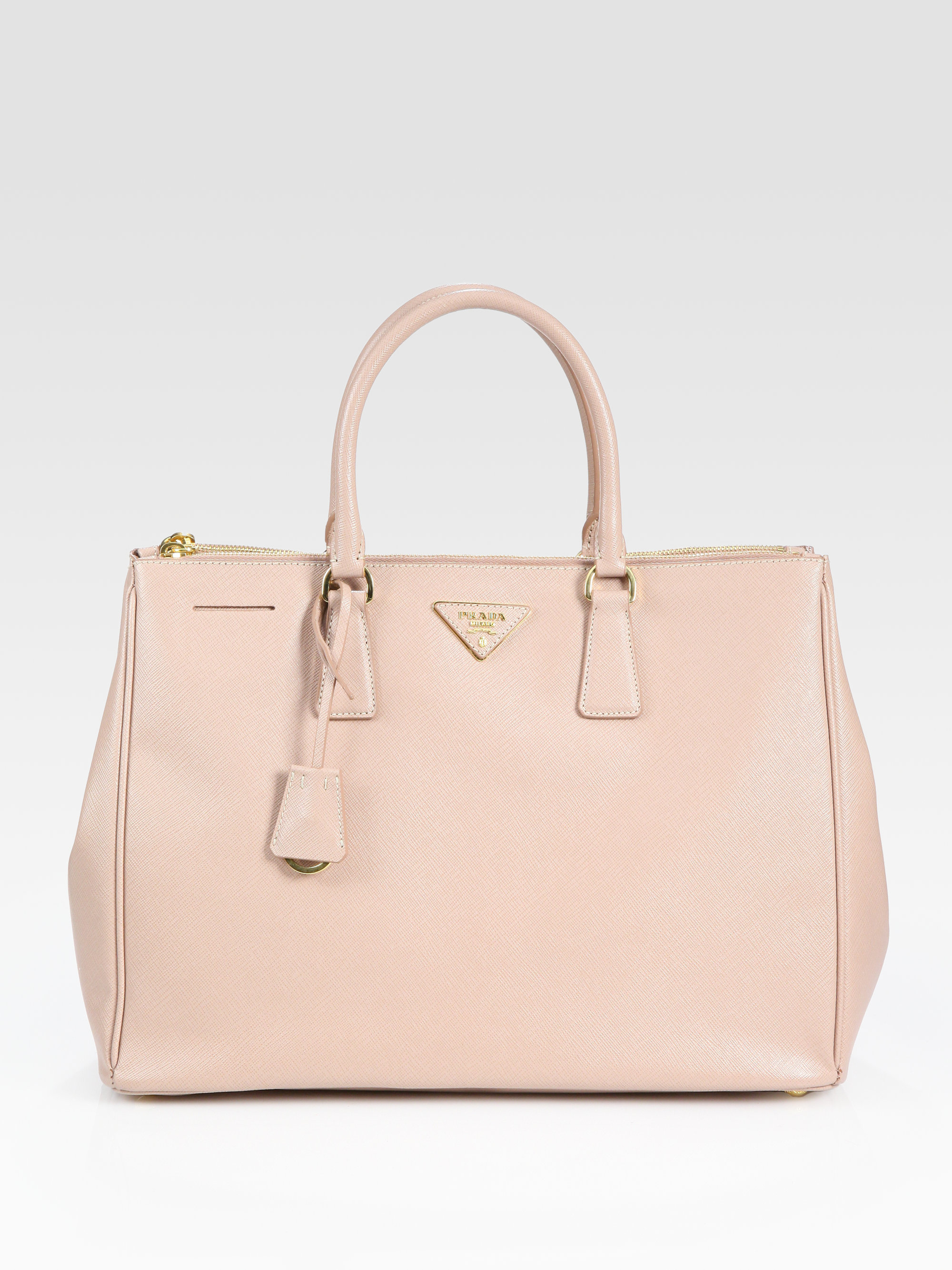 discount prada handbags - Prada Saffiano Lux Doublezip Tote in Pink | Lyst