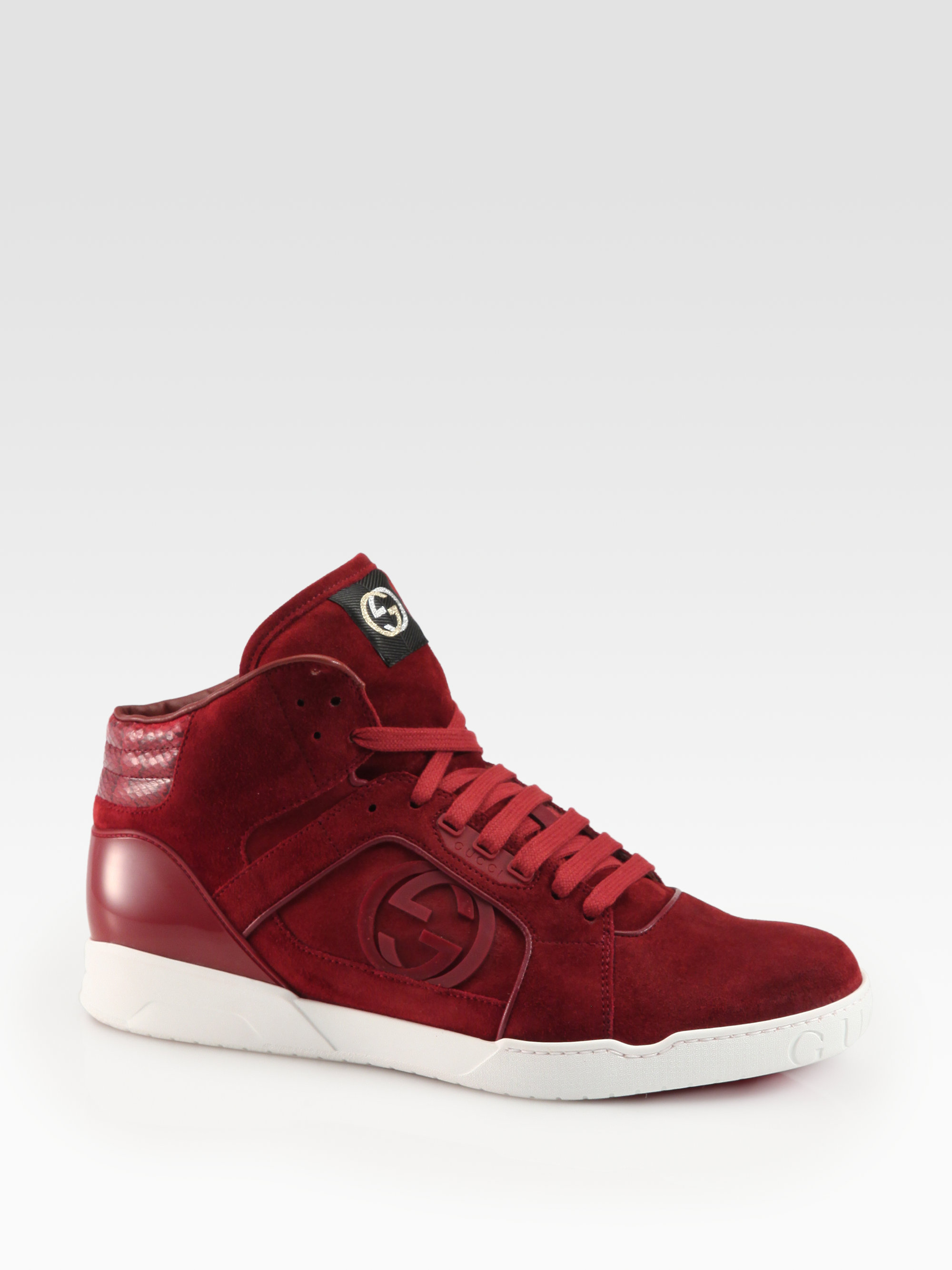 Gucci Rebound Mid Hitop Sneaker in Red Lyst