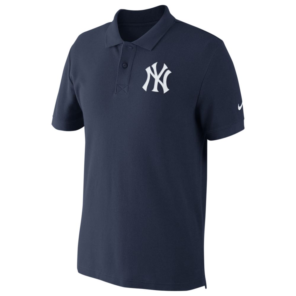 Nike New York Yankees Pique Polo Shirt in Blue for Men | Lyst