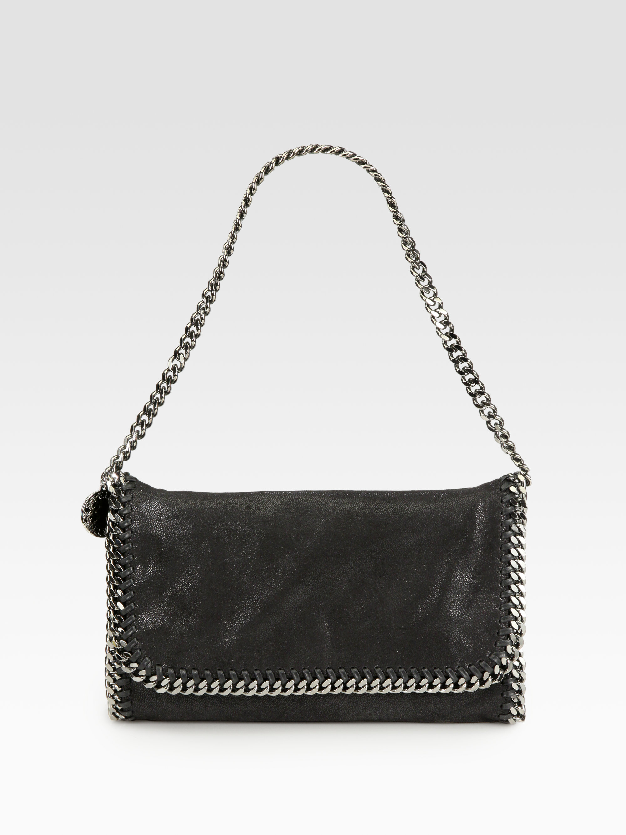 strap shoulder iphone for 5 Lyst Metallic over Black Bag Shoulder Falabella Fold  in mccartney