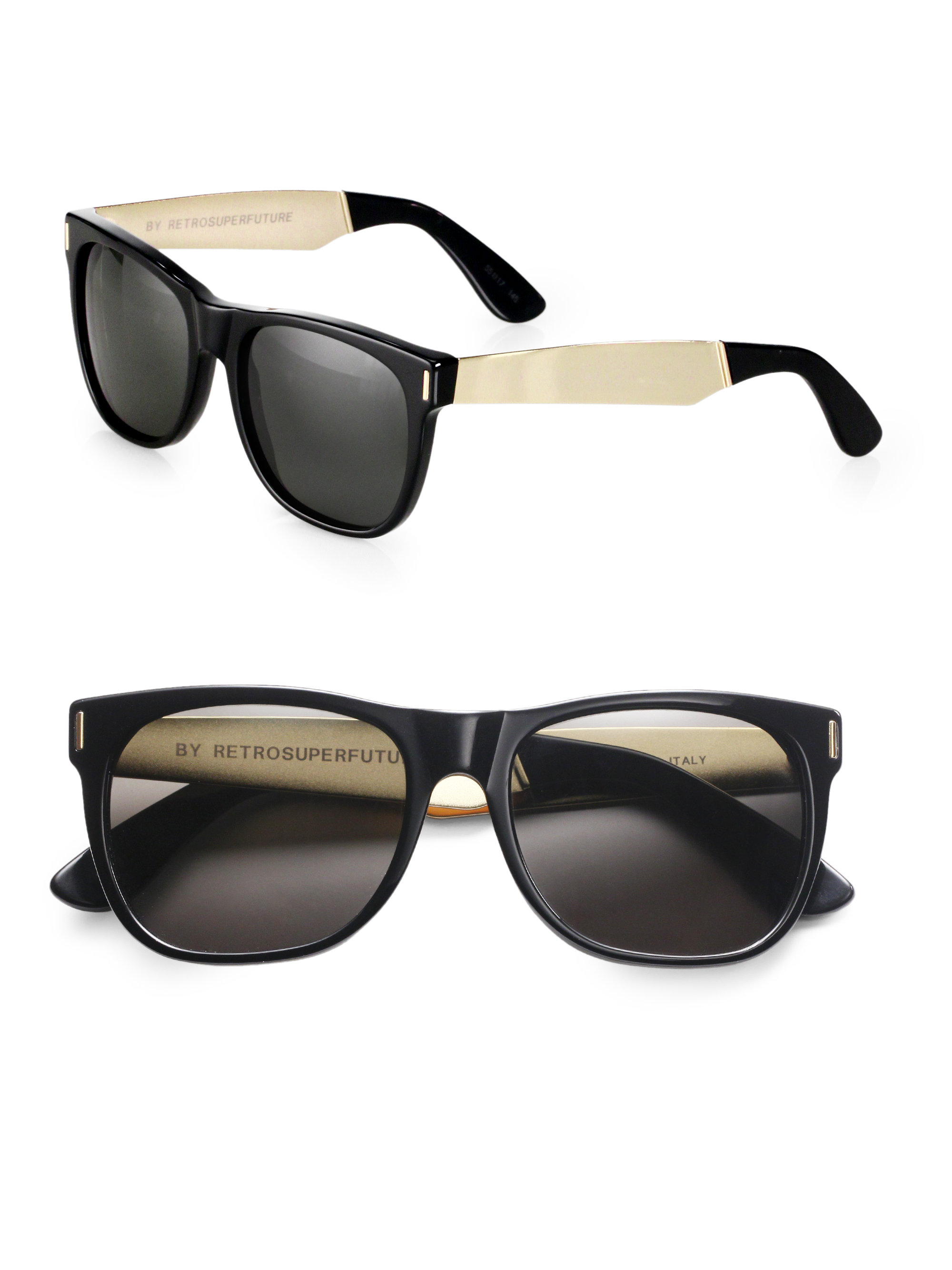 Retrosuperfuture Basic Wayfarer Sunglasses In Black For Men Lyst