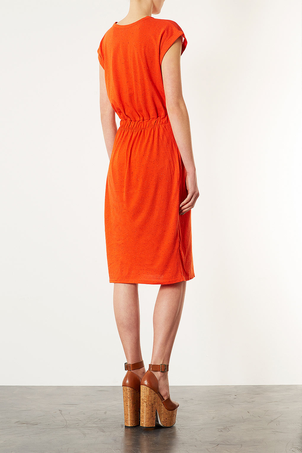 topshop orange dress