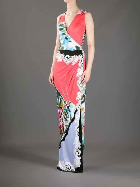 Etro Sleeveless Printed Maxi Dress in Pink | Lyst