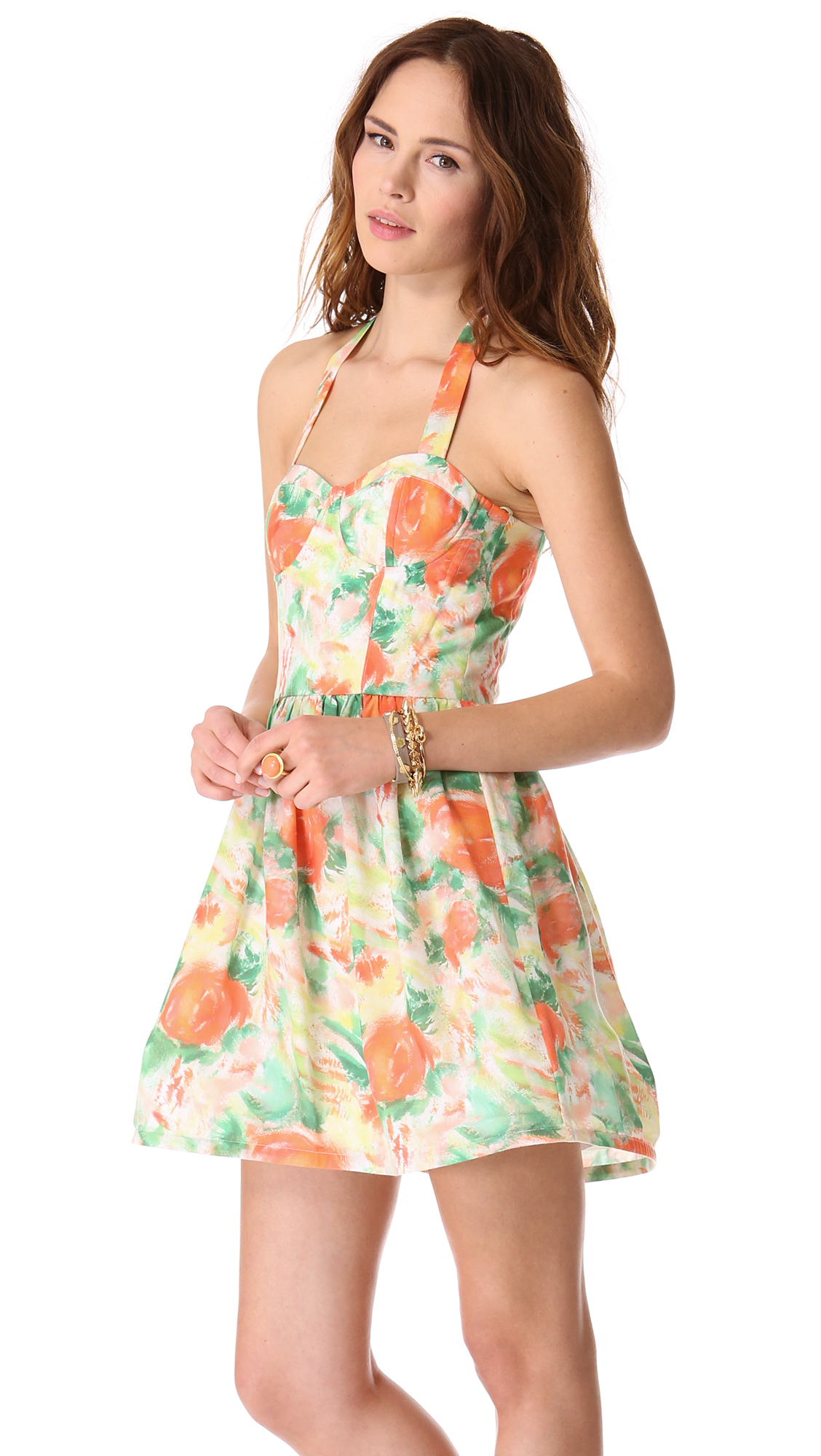 alice and olivia bustier dress