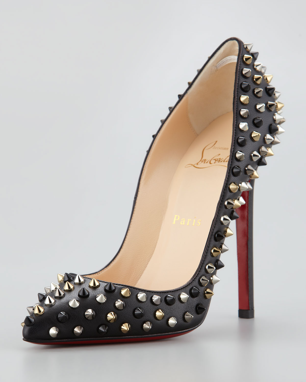 christian louboutin pigalle black spiked pump christian louboutin pigalle black spiked pump