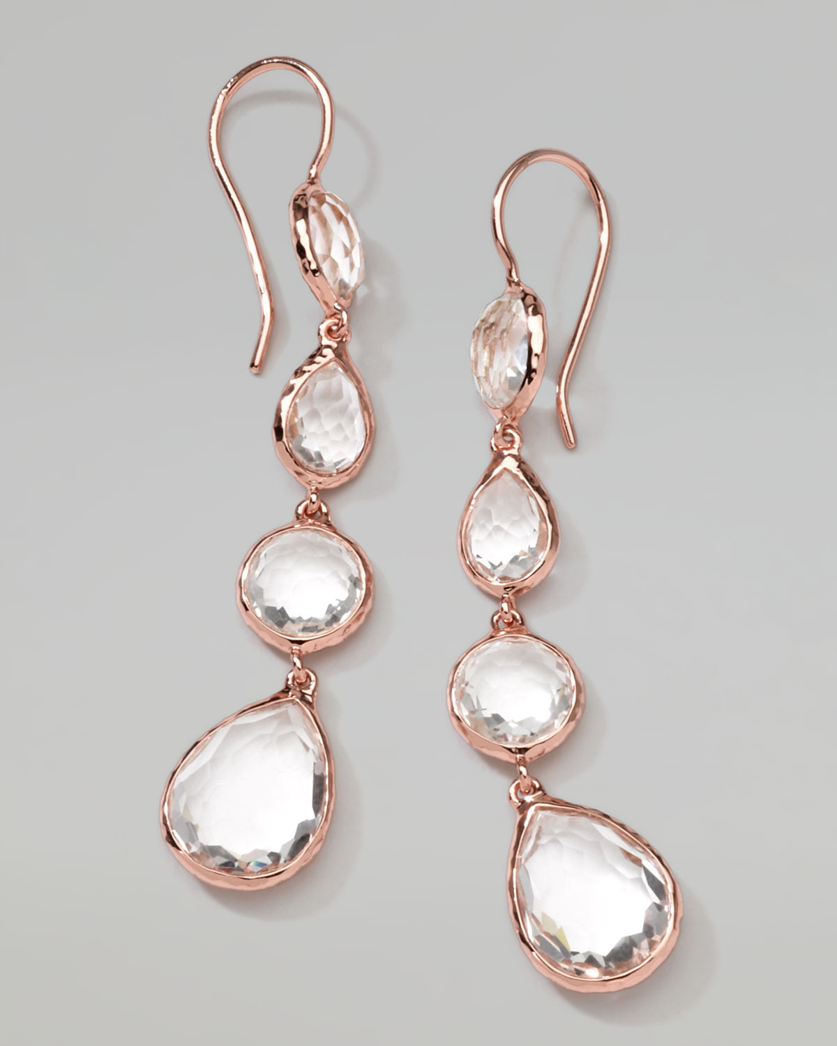 Lyst Ippolita Rose Rock Candy Multishape Drop Earrings Clear Gallery