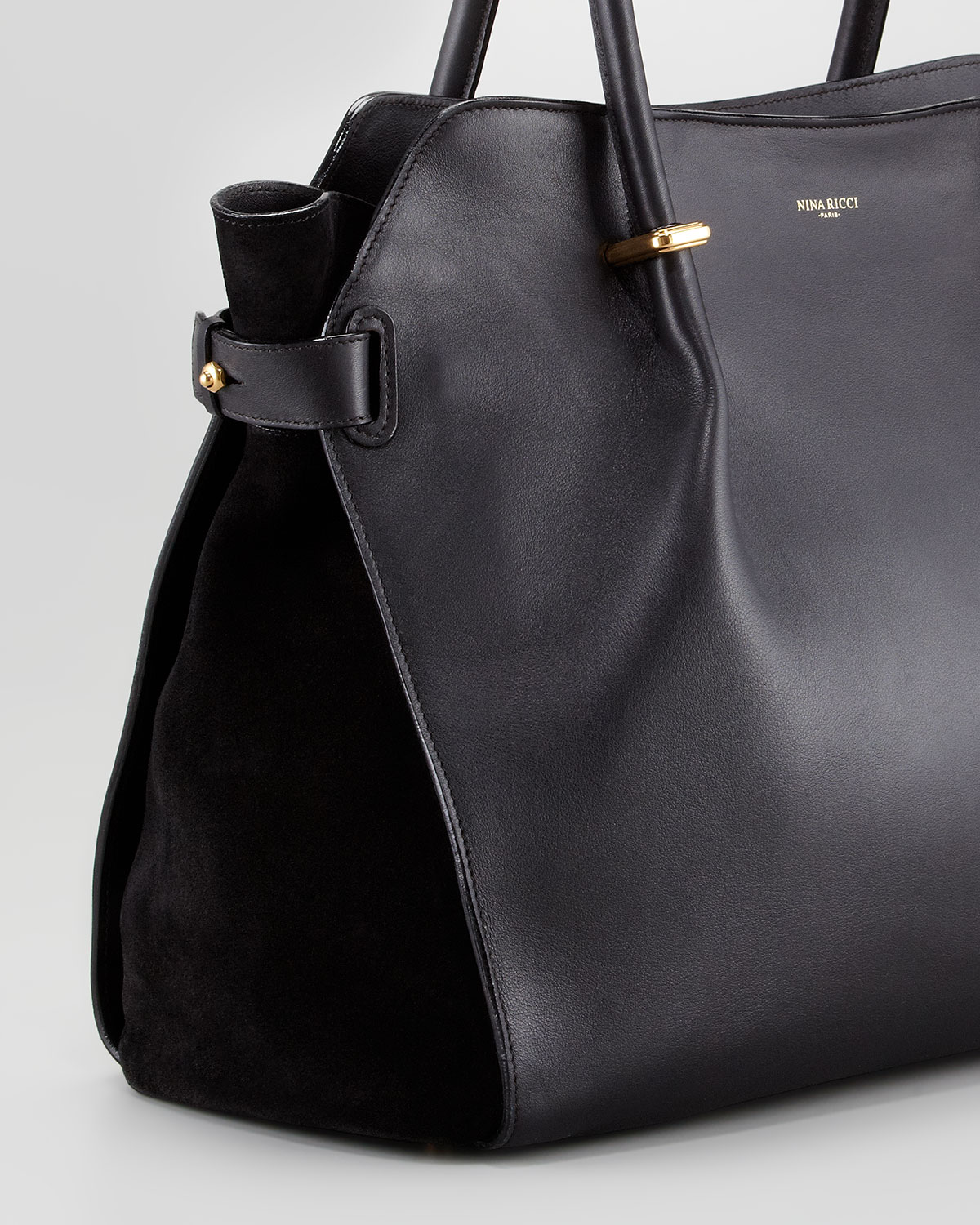 Large Black Leather Tote Purse Best Image Ccdbb Org Lyst Nina Ricci Marche Large Leather Tote Bag Black In