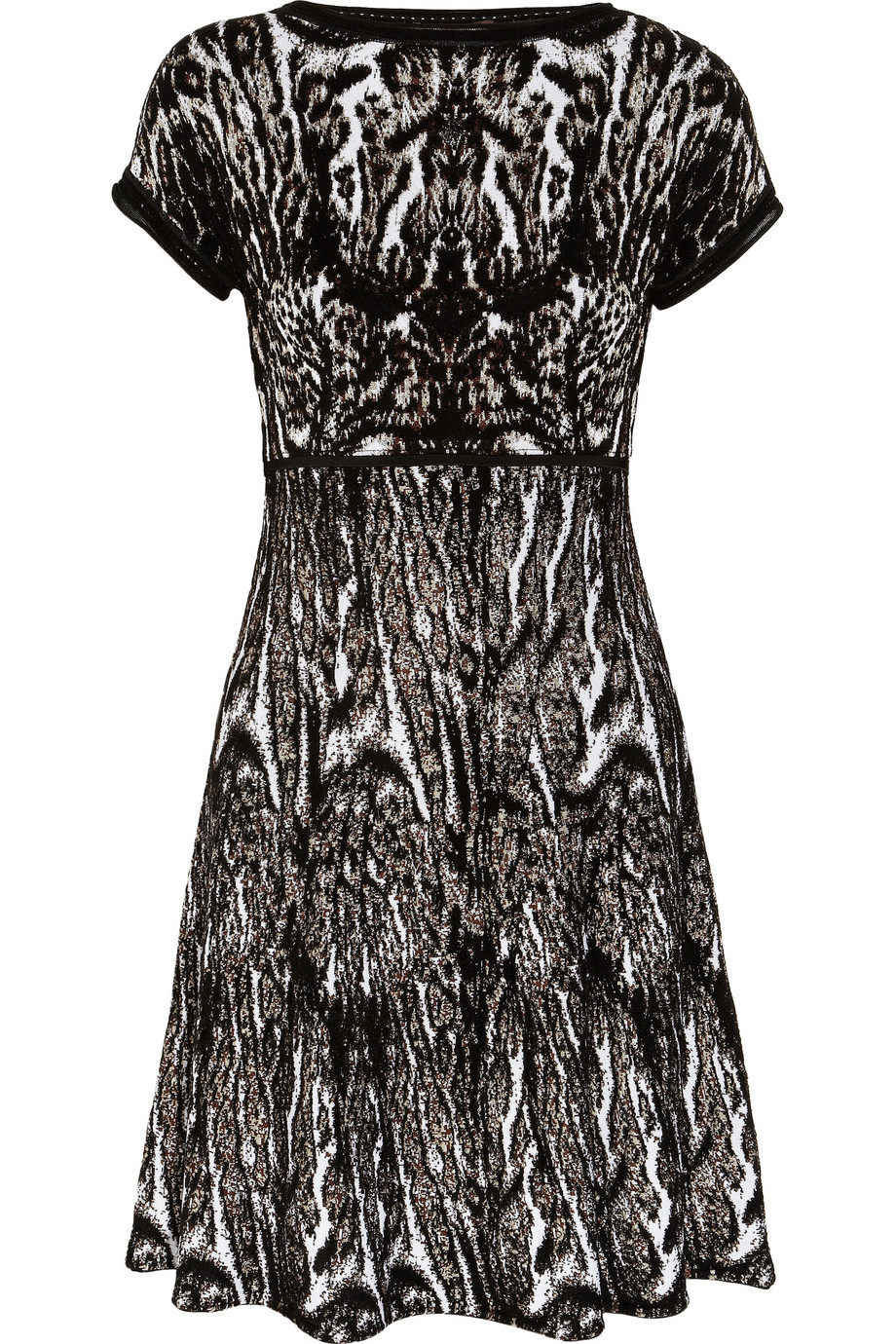 Roberto cavalli Animalprint Jacquardknit Dress in Black | Lyst