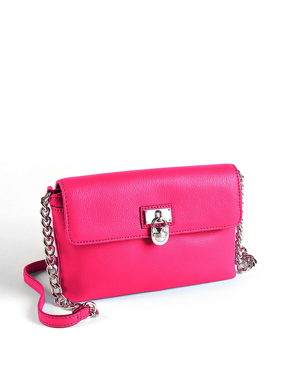 Lyst - Calvin Klein Leather Crossbody Bag in Pink