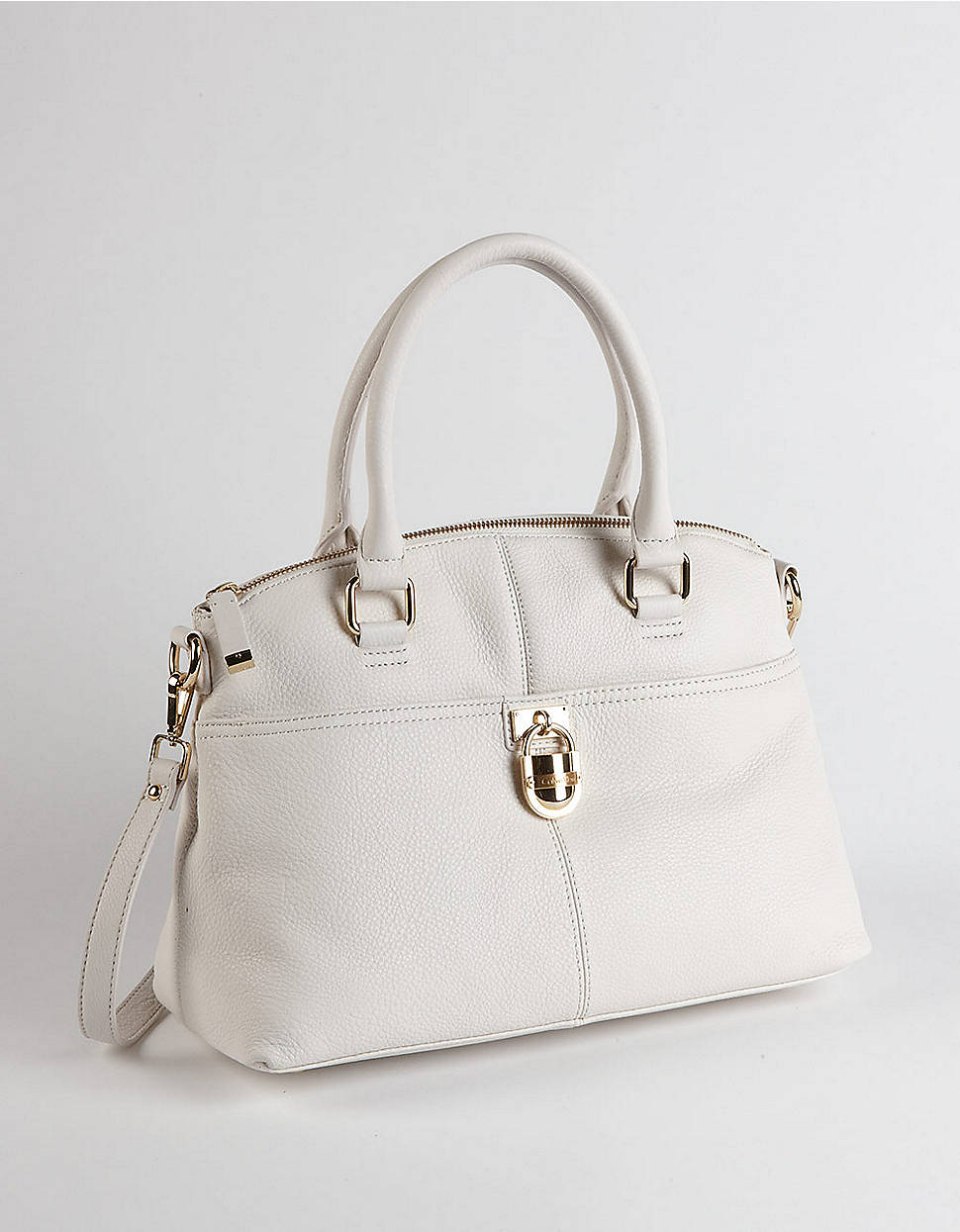 calvin klein white leather purse