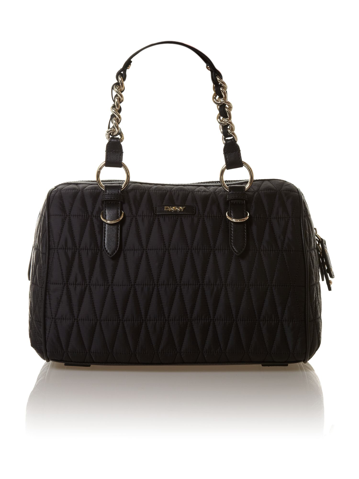 Dkny Quilted Black Bowling Bag in Black | Lyst