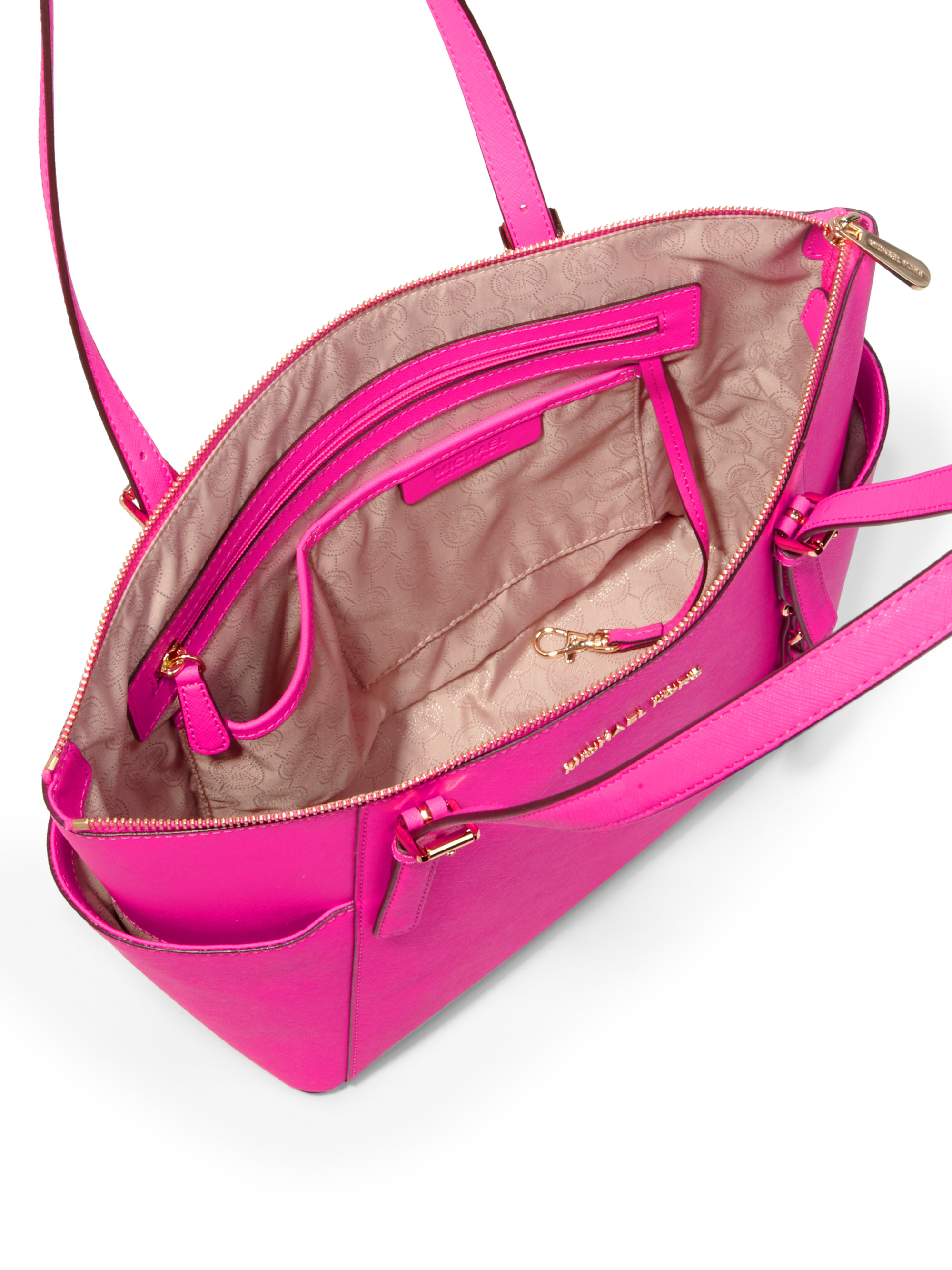 bright pink michael kors purse