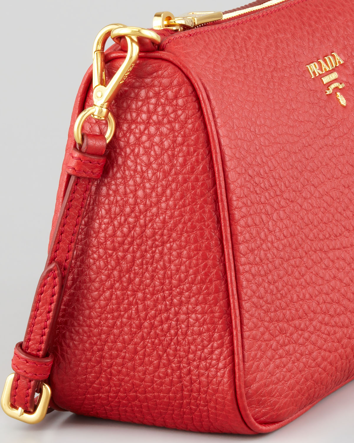 prada purse discount - Prada Daino Small Shoulder Bag in Red (rosso) | Lyst