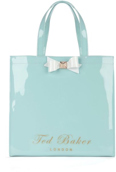 Ted Baker Bigcon Bow Shopper Bag in Blue (light blue) | Lyst