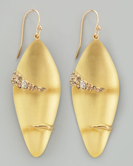 Alexis Bittar Durban Small Lucite Earrings in Gold | Lyst