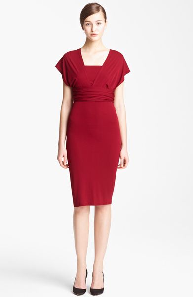 Donna Karan New York Matte Jersey Infinity Dress in Red (pomegranate ...