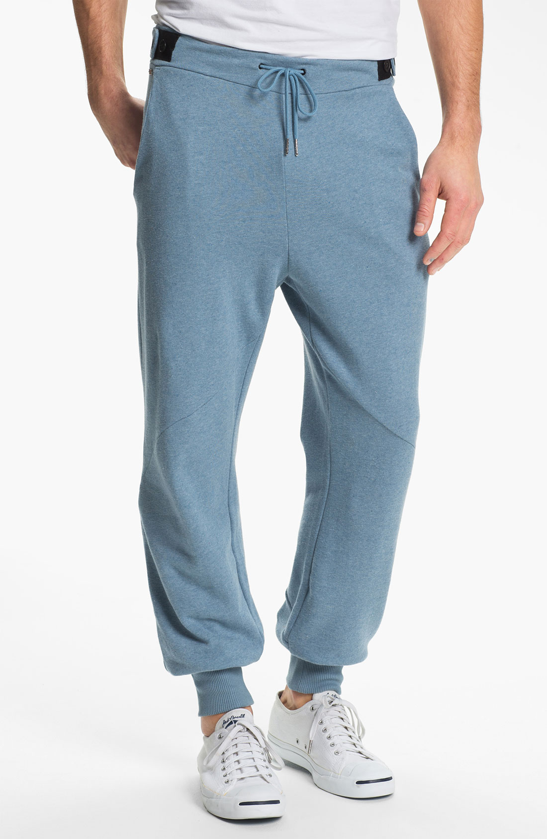 Adidas Slvr French Terry Cotton Sweatpants in Blue for Men (power blue)