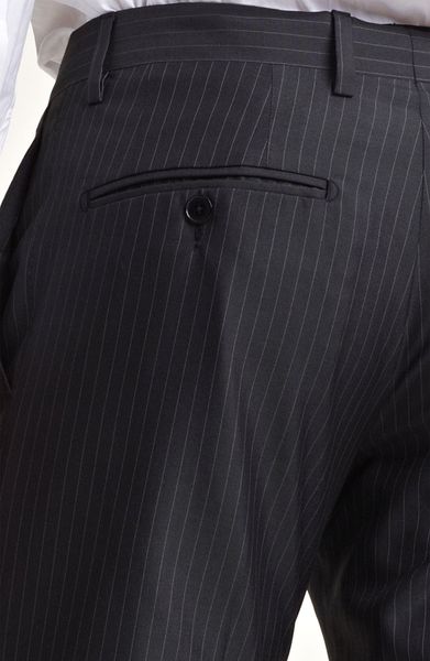 Dolce & Gabbana Pinstripe Wool Silk Suit in Gray for Men (grey) | Lyst