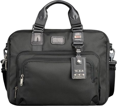 Tumi Alpha Bravo Yuma Slim Briefcase in Black for Men (Baltic) | Lyst