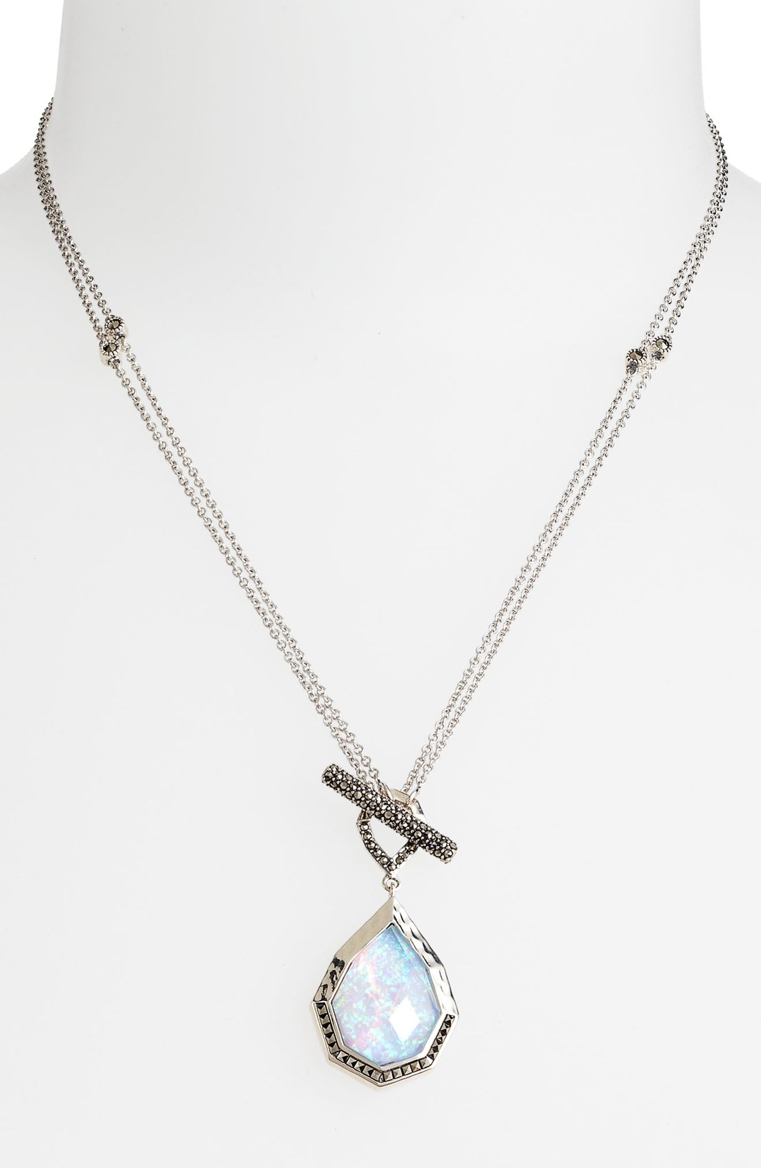 Judith Jack Convertible Pendant Necklace in Silver (silver/ blue opal ...