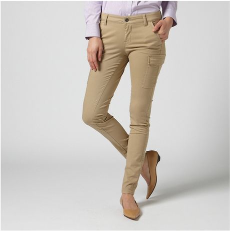 Uniqlo Skinny Fit Cargo Pants in Beige | Lyst