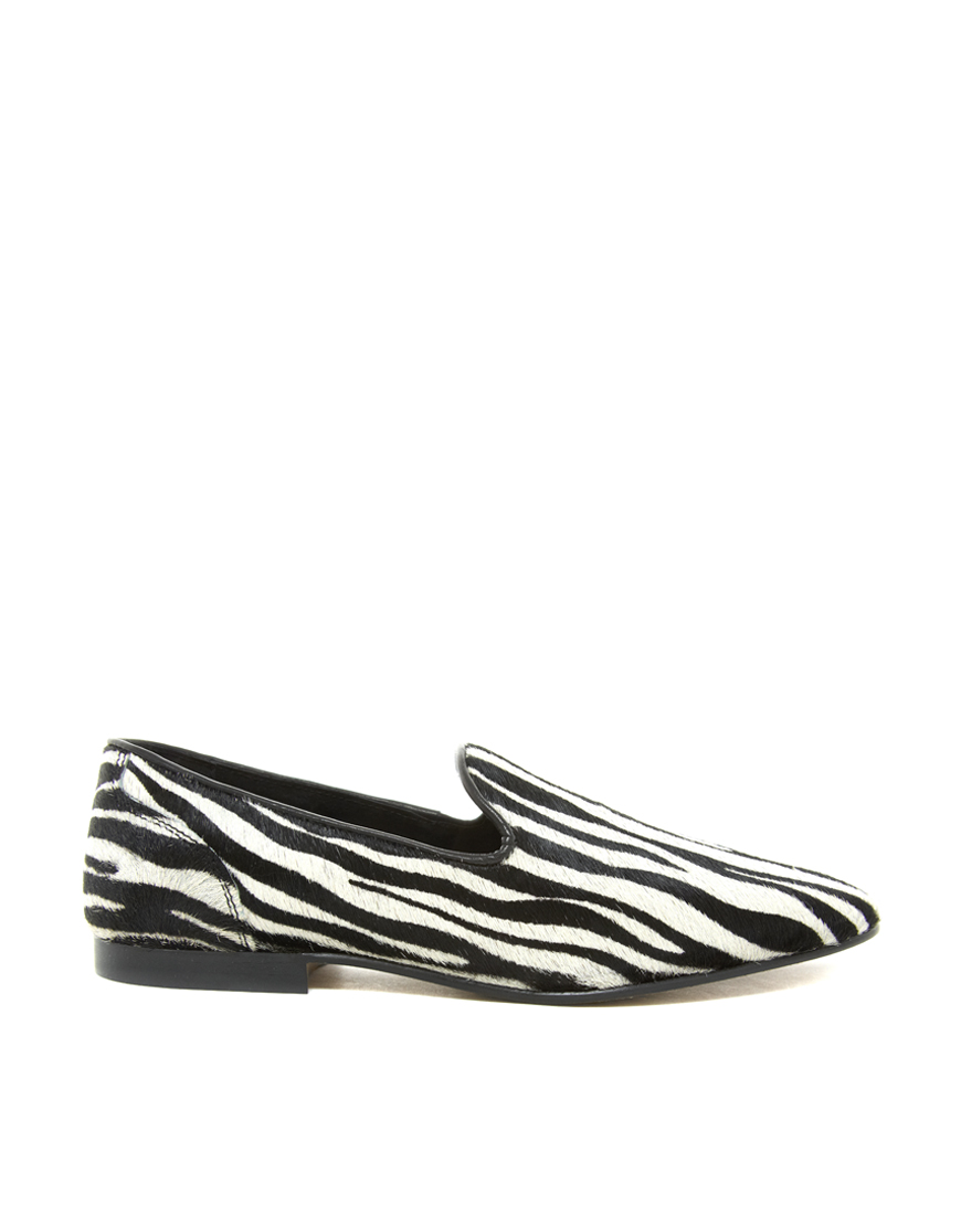 Asos Loafers with Zebra Print in Black for Men | Lyst
