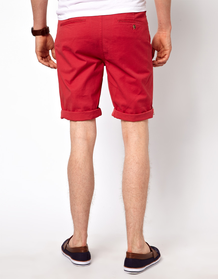Ben sherman Chino Shorts in Red for Men | Lyst