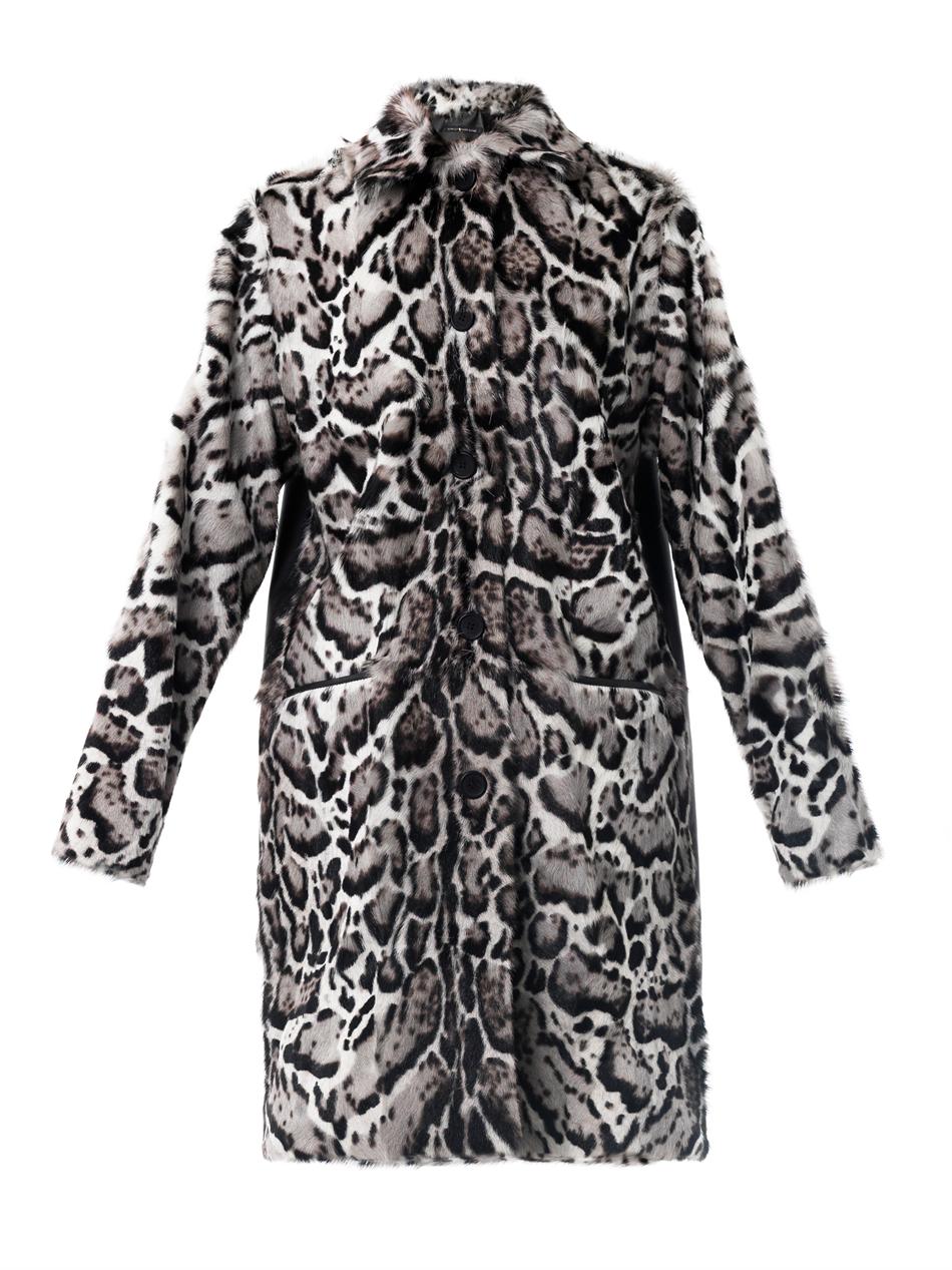 Lyst - Christopher Kane Jaguarprint Goat Skin Coat