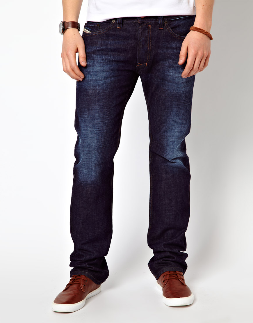 Diesel Jeans Safado Straight Mid Wash in Blue for Men | Lyst
