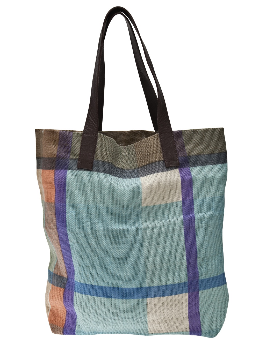 Epice Check Tote in Blue | Lyst