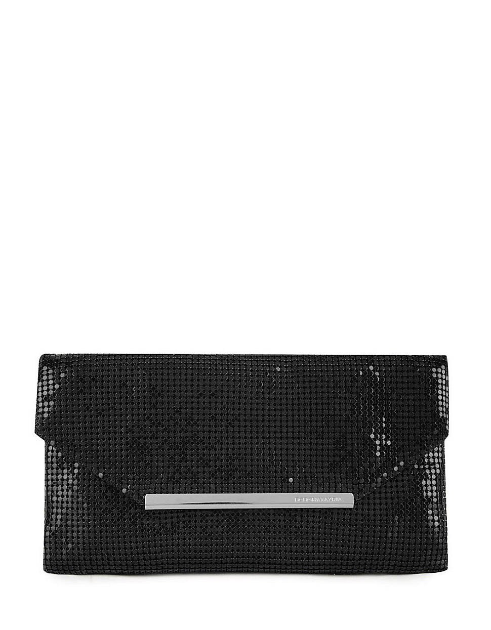 Bcbgmaxazria Bardot Mesh Envelope Clutch in Black | Lyst