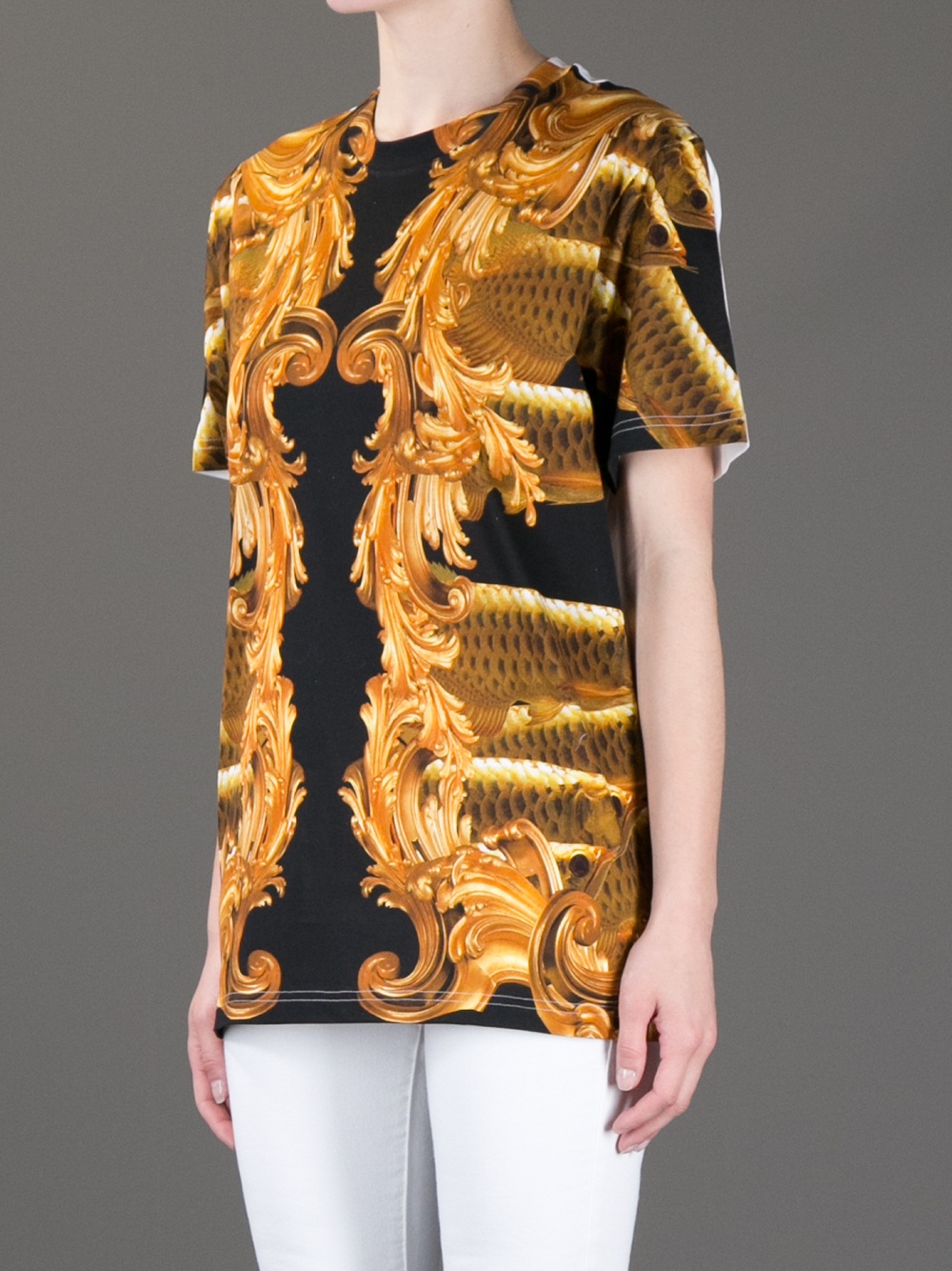 Lyst - Katie Eary Baroque style Print T-shirt in Yellow for Men