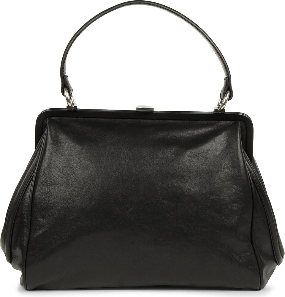 Ann Demeulemeester Alana Frame Doctors Bag in Black | Lyst