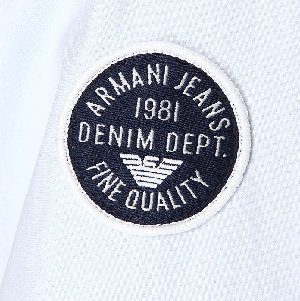 Armani jeans Windbreaker Jacket in White for Men | Lyst