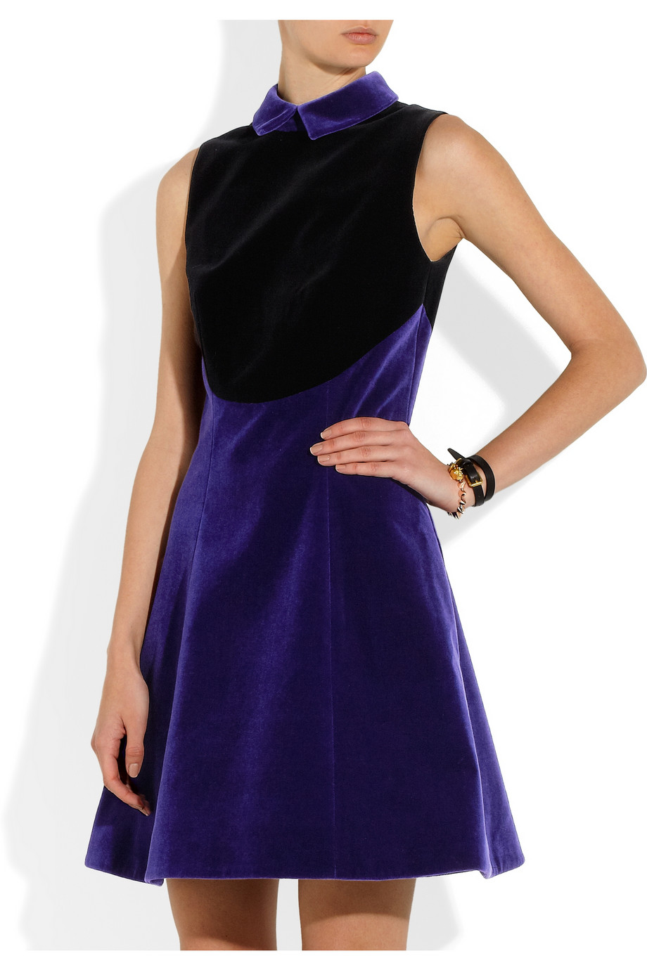 purple velvet dress