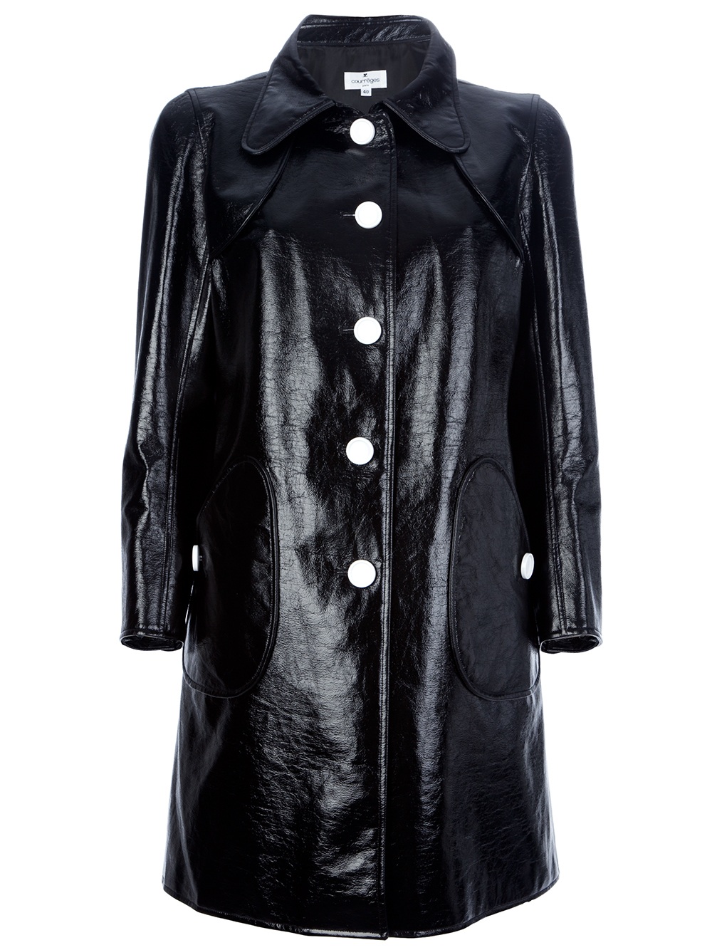 Lyst - Courreges Vinyl Trench Coat in Black