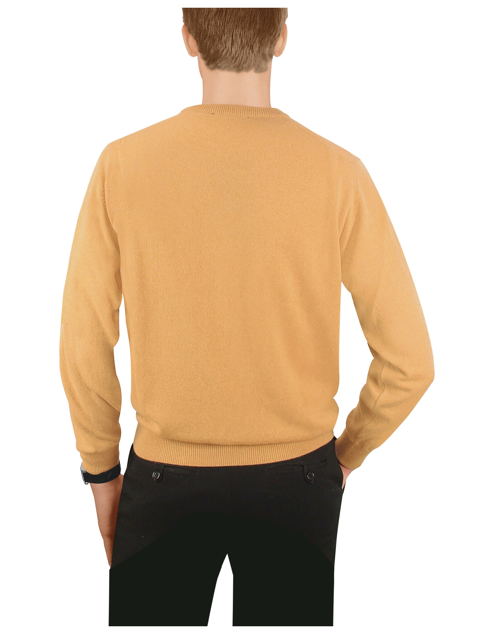Lyst Forzieri Men's Salmon Cashmere Crewneck Sweater in Natural for Men