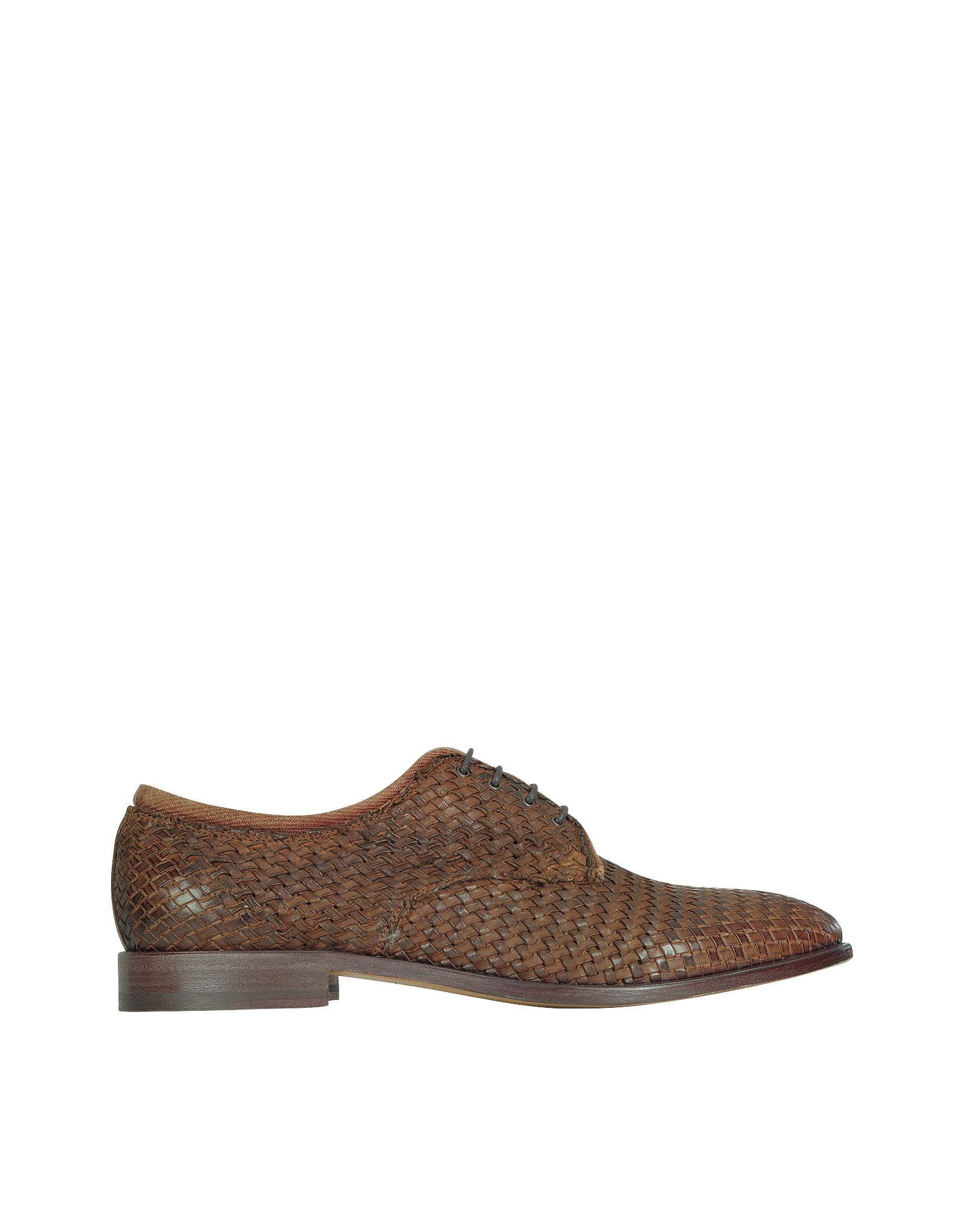 Lyst - Fratelli Rossetti Derby Brown Woven Leather Shoes in Brown for Men