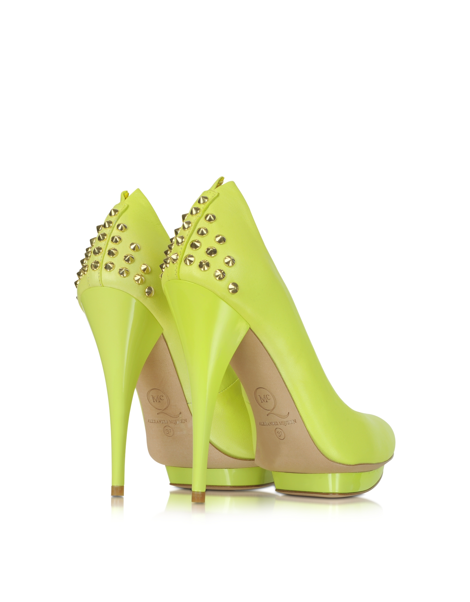 alexander mcqueen neon shoes