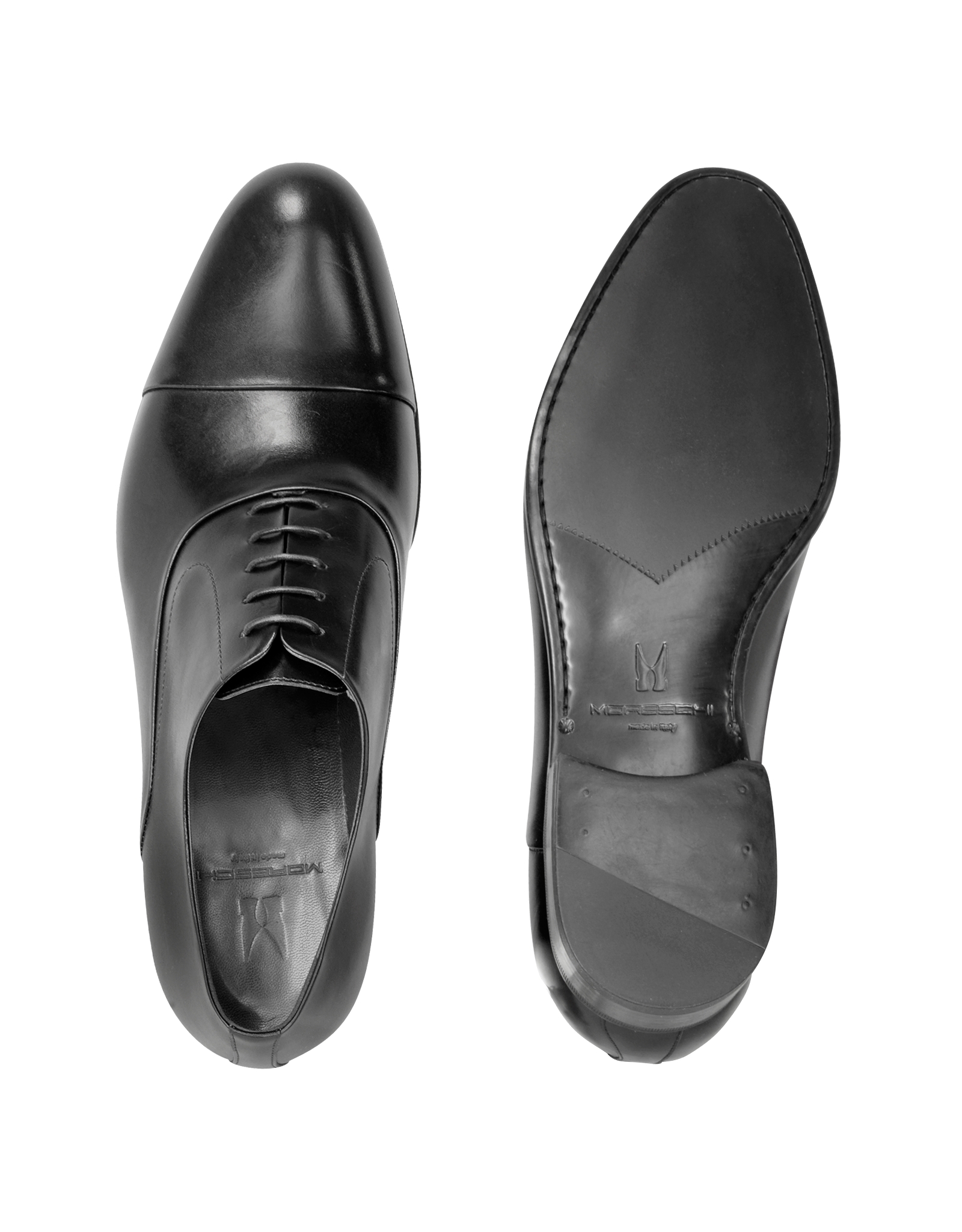 Moreschi Dublin Black Leather Cap-toe Oxford Shoes in Black for Men | Lyst