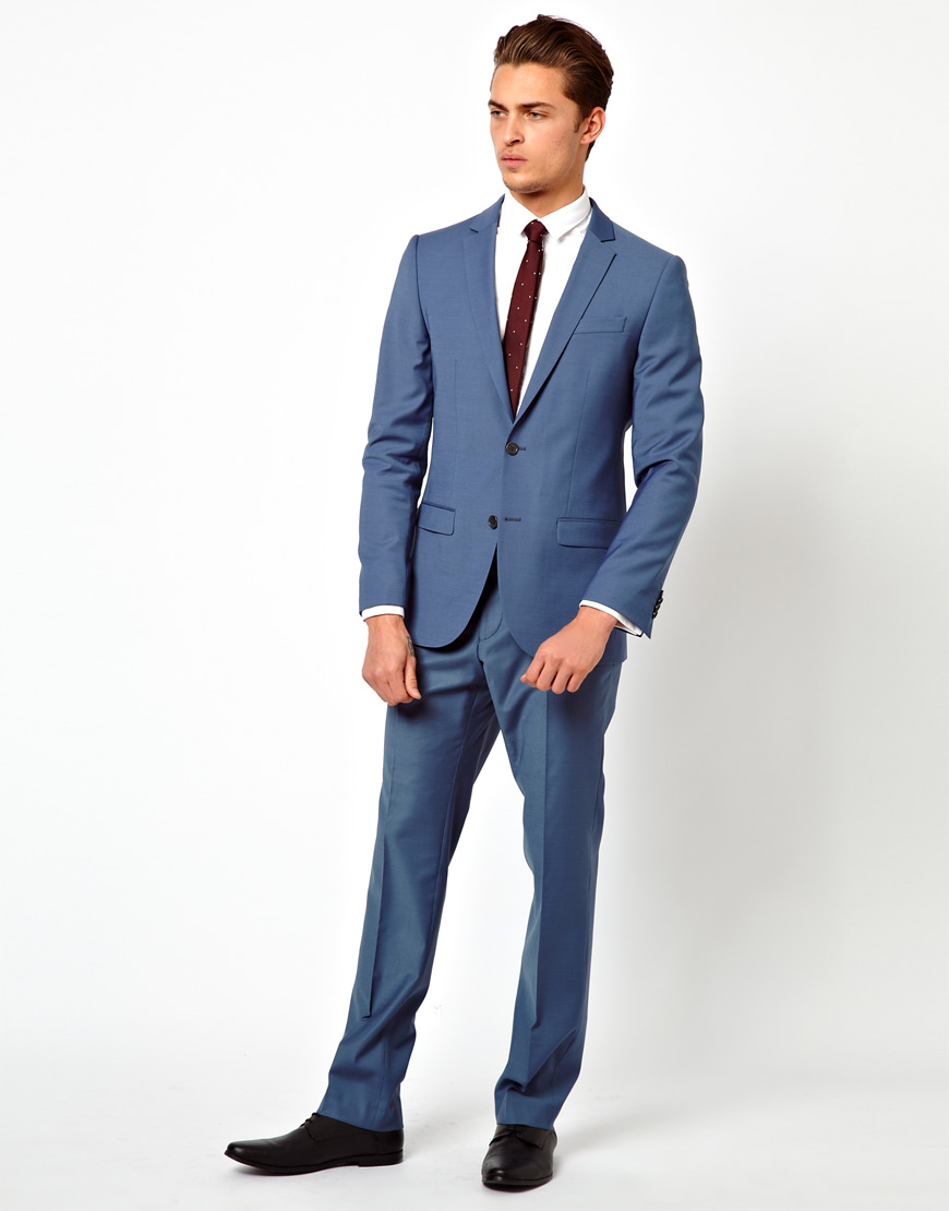 Lyst - River Island King Fisher Suit Jacket in Blue for Men