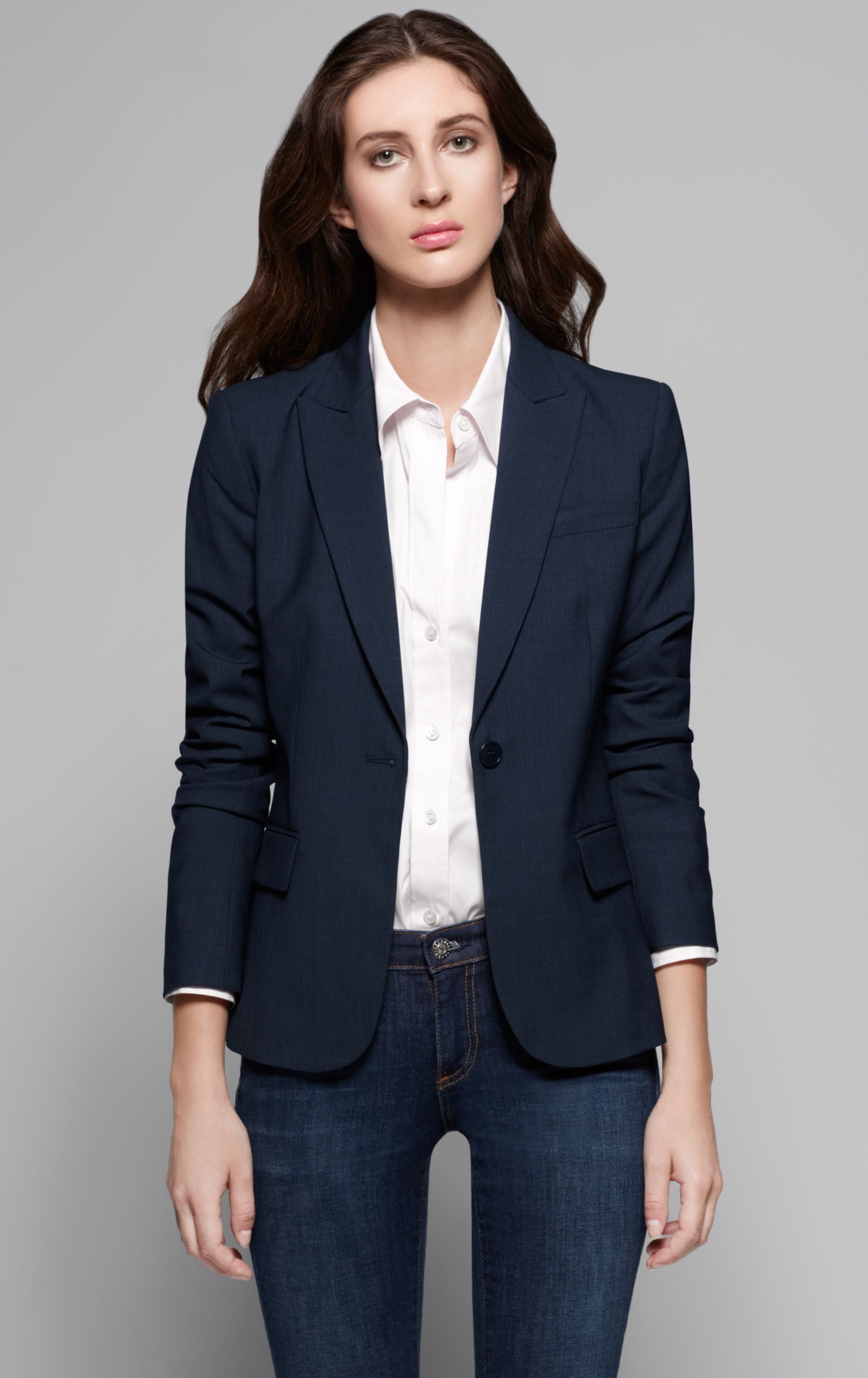 Theory Gabe Classic Tailor Blazer in Blue | Lyst