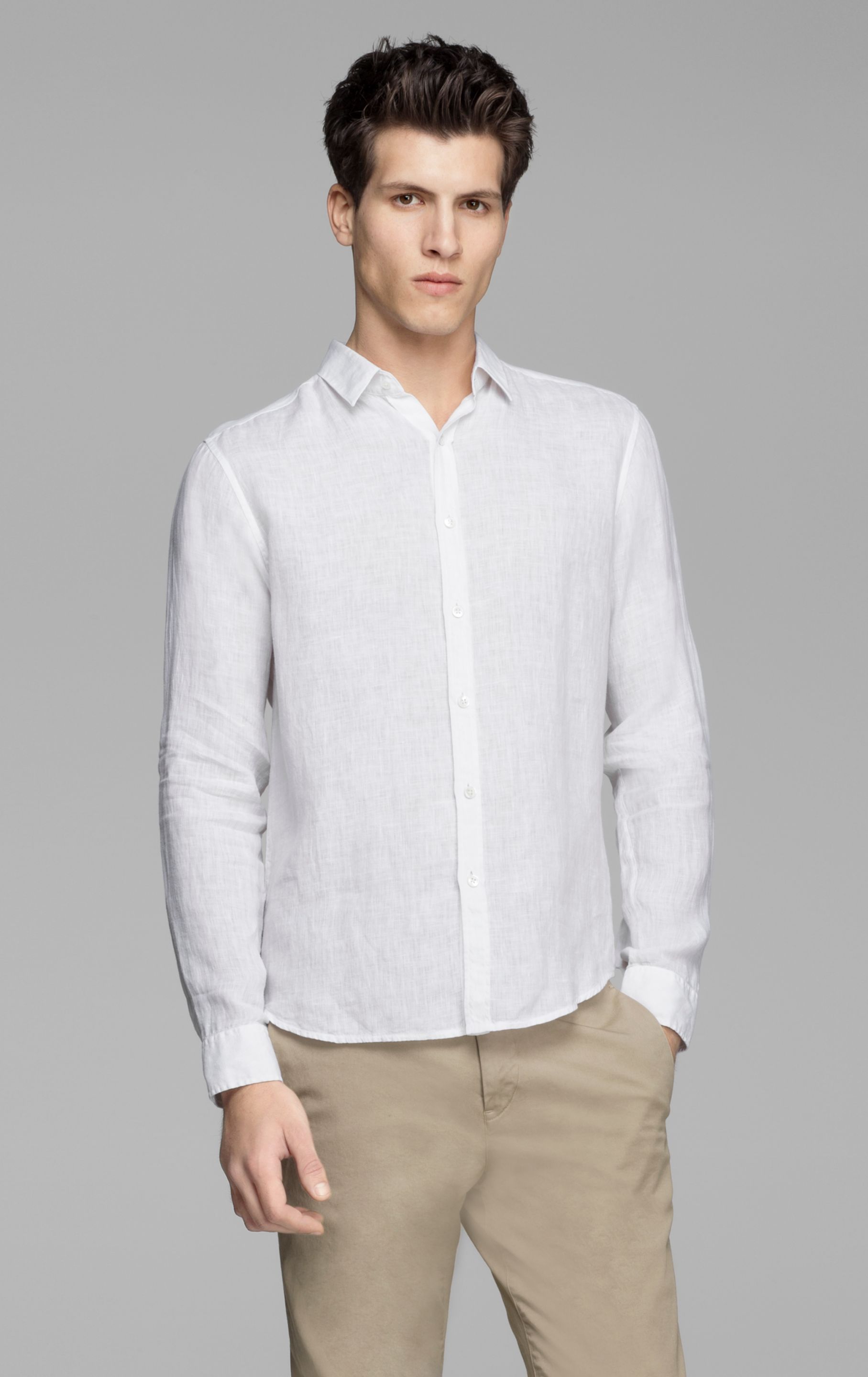Theory Zack Ps Instrumental Light Linen Shirt in White for Men | Lyst